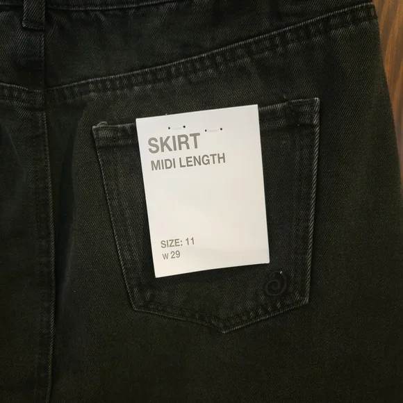 Indigo Rein Black Jean Skirt. Star Embellished - Picture 10 of 13